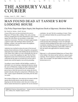Period newspaper clipping