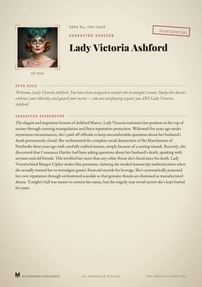 Character sheets — sample from another game