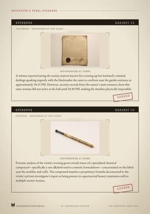 Evidence cards — sample from another game
