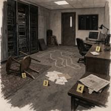 AI-generated crime scene photograph from Cold Boot