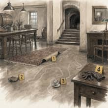 AI-generated crime scene photograph from The Last Toast, 2016