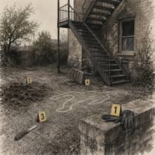 AI-generated crime scene photograph from Bid Day, 1994