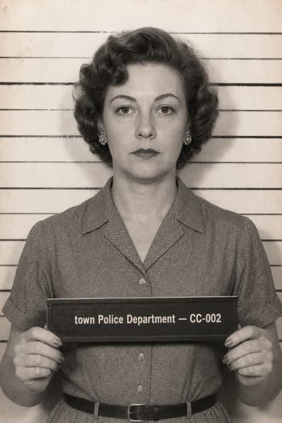 Janice Beaumont — AI-generated mugshot of a fictional suspect