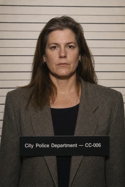 Ashley Whitman — AI-generated mugshot of a fictional suspect