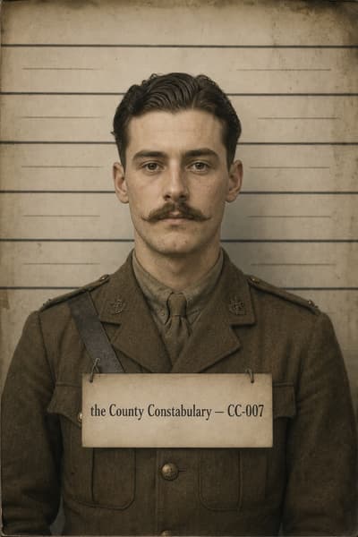 George Cranleigh — AI-generated mugshot of a fictional suspect