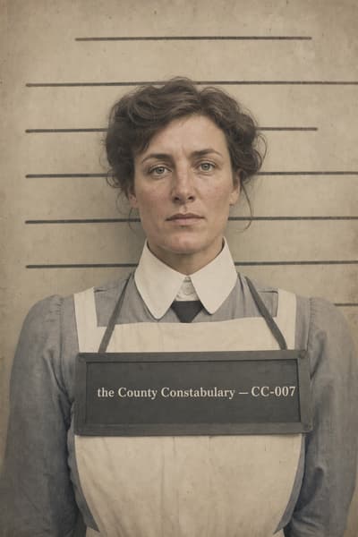 Winifred Pemberton — AI-generated mugshot of a fictional suspect