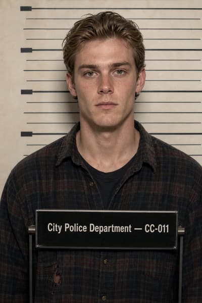 Christopher Whitman — AI-generated mugshot of a fictional suspect