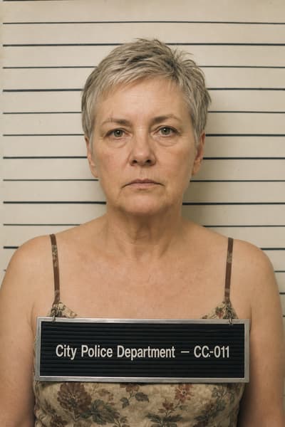 Sarah Hoffman — AI-generated mugshot of a fictional suspect