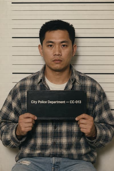 Andrew Nguyen — AI-generated mugshot of a fictional suspect