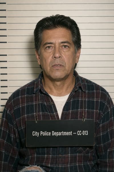 Jonathan Delgado — AI-generated mugshot of a fictional suspect