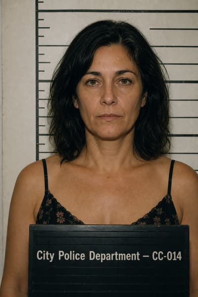 Stephanie Lombardi — AI-generated mugshot of a fictional suspect