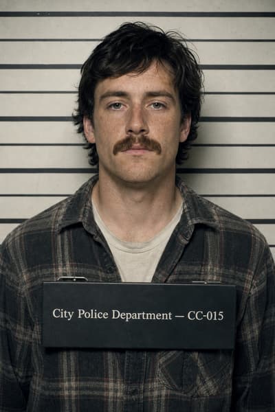 Daniel Morrissey — AI-generated mugshot of a fictional suspect