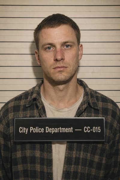 Joshua Vogel — AI-generated mugshot of a fictional suspect