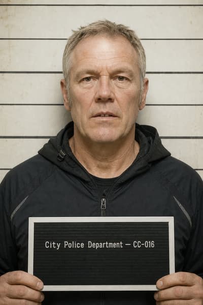 Ethan Anderson — AI-generated mugshot of a fictional suspect