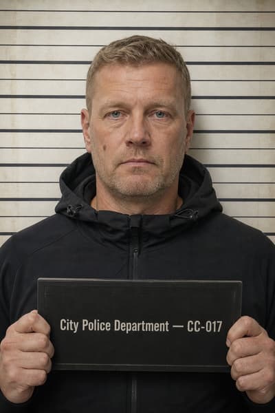 Mason Anderson — AI-generated mugshot of a fictional suspect