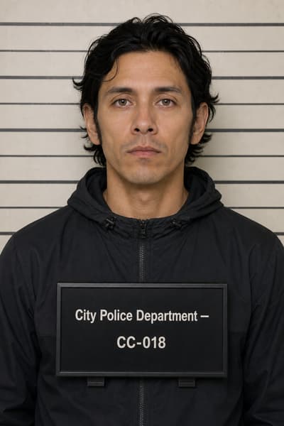 Logan Garcia — AI-generated mugshot of a fictional suspect