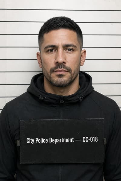 Owen Rodriguez — AI-generated mugshot of a fictional suspect