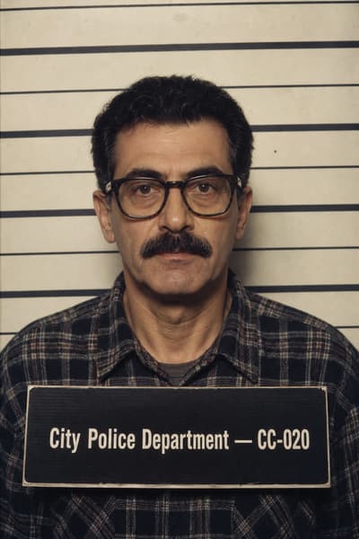Ryan Petrakis — AI-generated mugshot of a fictional suspect