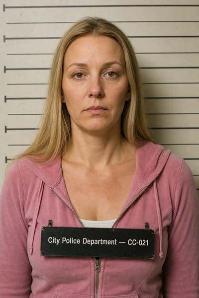 Emily Lindqvist — AI-generated mugshot of a fictional suspect