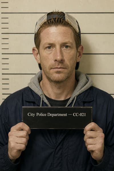 Joshua Morrissey — AI-generated mugshot of a fictional suspect