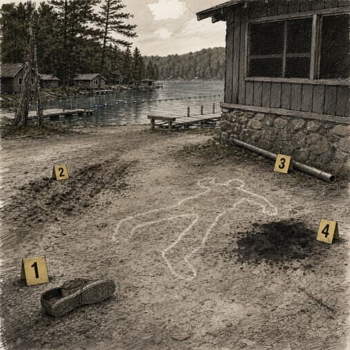 Crime-scene plate — Closing Night, 1996