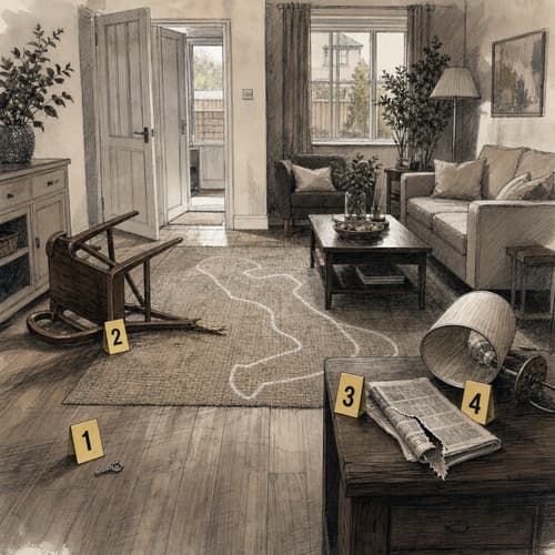 Crime-scene plate — Open House, 2022