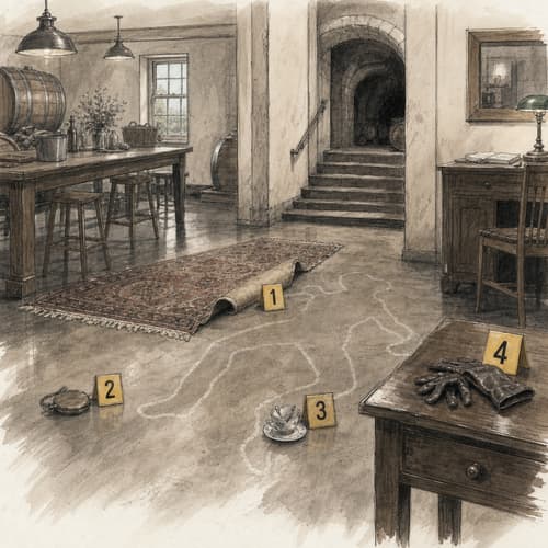 Crime-scene plate — The Last Toast, 2016