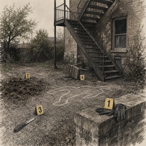 Crime-scene plate — Bid Day, 1994