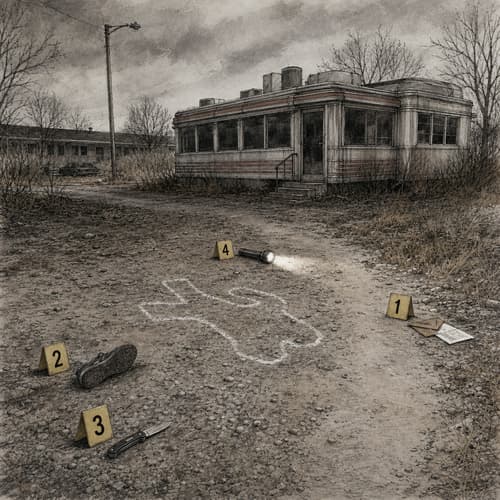 Crime-scene plate — Last Shift, 1998