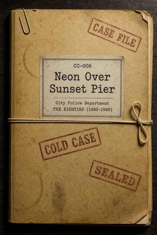 Neon Over Sunset Pier case file cover