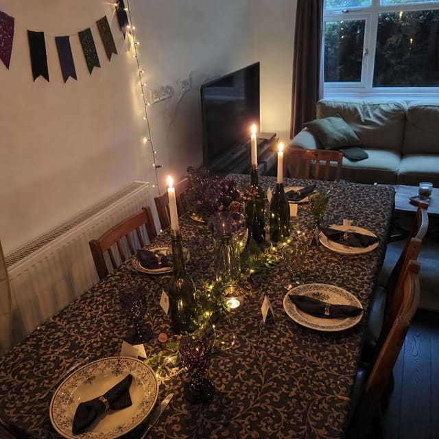 Medieval Masquerade table and decor inspiration (AI-generated)
