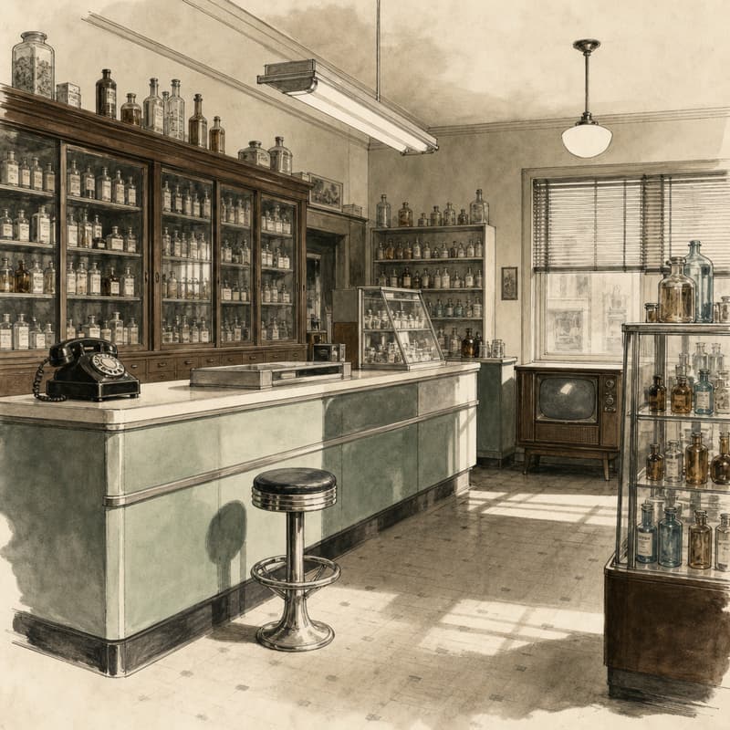 Period detail — The Soda Fountain Affair