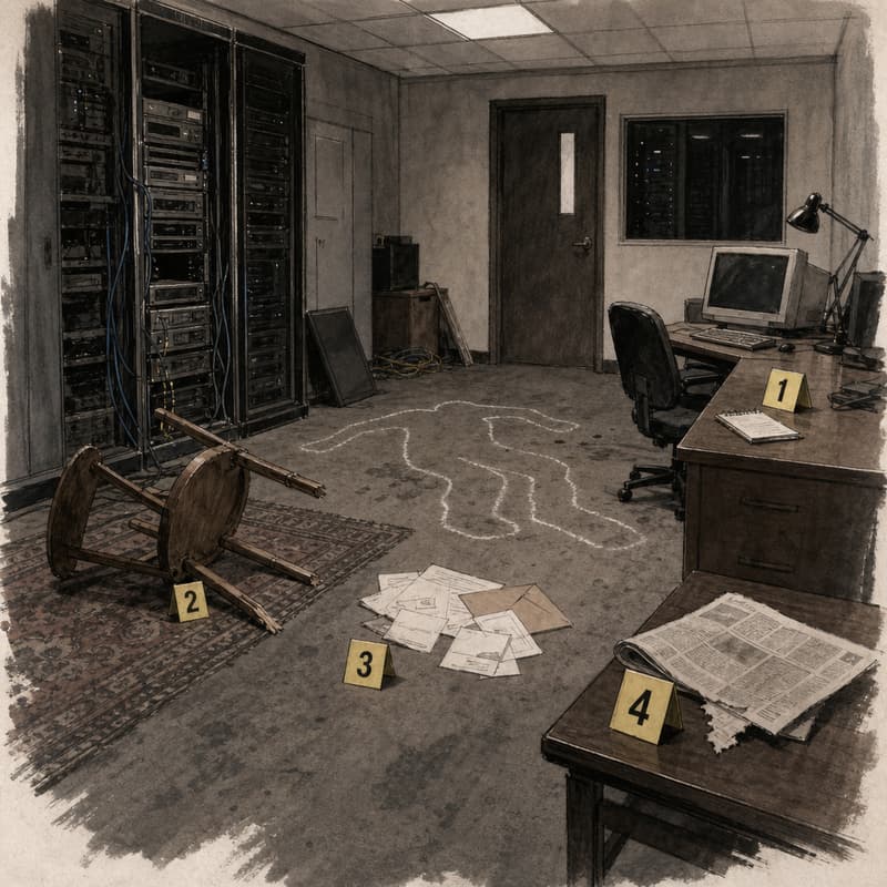 Crime-scene plate — Cold Boot
