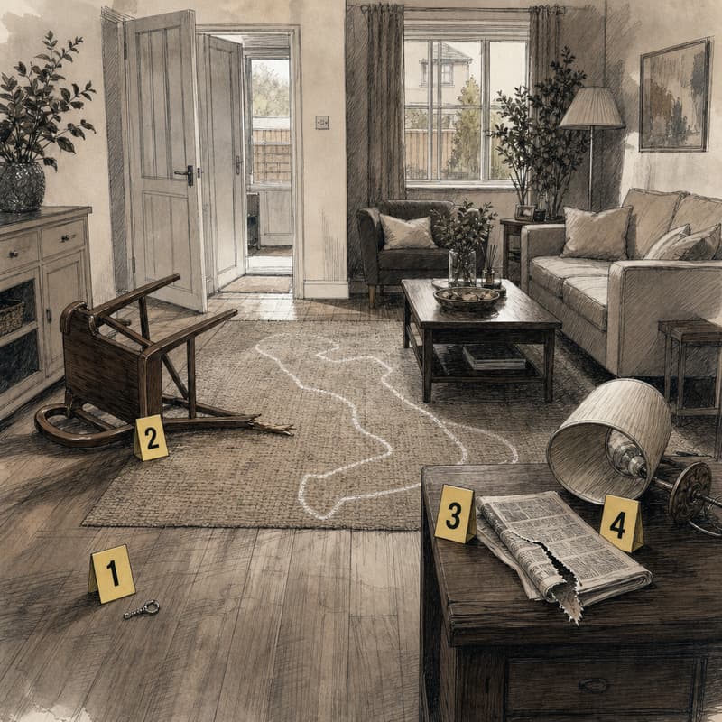 Crime-scene plate — Open House, 2022