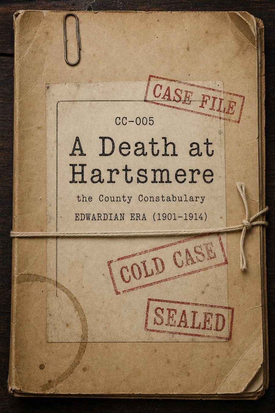 A Death at Hartsmere — case file cover